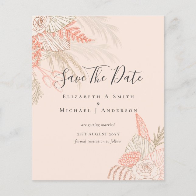 BILLIGT Photo Spara Data PAMPAS GRASS Terracotta Flygblad (Framsidan)