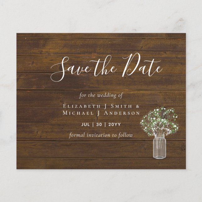 BILLIGT Photo Spara Data Rustic Gypsophila Mason B (Framsida)