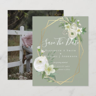 BILLIGT Photo Spara Data White Blommigt Greenery L