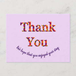 Billigt Semesterhus Tack Gäst Tacksamhet Vykort