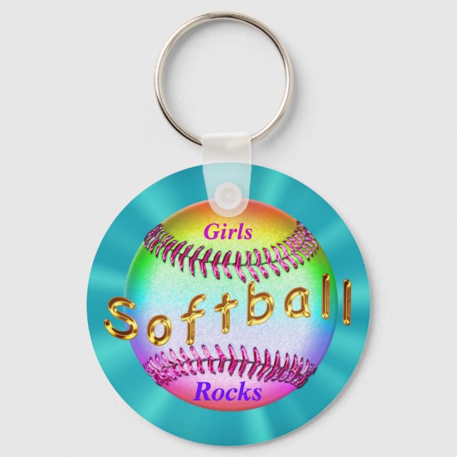 Billigt Softball Gifts for Girls, Softball Gift Ba Nyckelring (Framsida)