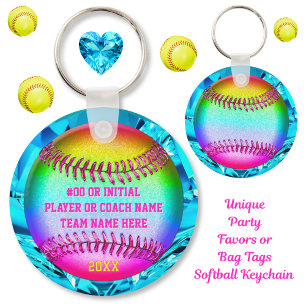 Billigt Softball Gifts for Girls, Softball Keychai Nyckelring