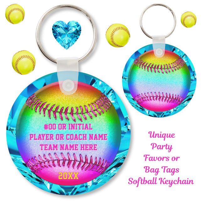 Billigt Softball Gifts for Girls, Softball Keychai Nyckelring (Softball Souvenirs. Softball gifts for players. Softball senior night ideas. Softball  Bag Tags.)