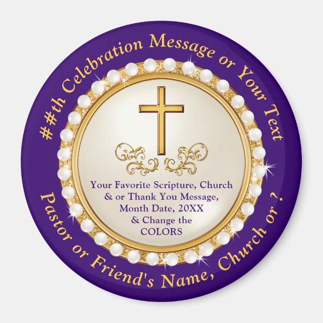 Billigt, Souvenir Ideas for Church-årsdagen. Magnet (Framsidan)