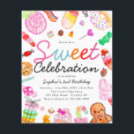 Billigt Sweet Firande Kids Candyland Birthday Flygblad<br><div class="desc">Cute Sweet Firande Candy Land Kids Candyland Birthday Call</div>