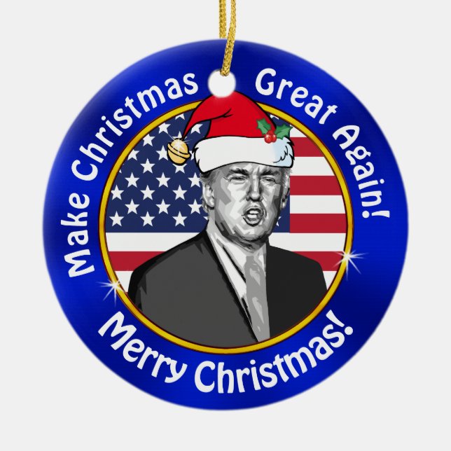 Billigt Trump Gör jul Underbar igen till Ornament (Framsidan)