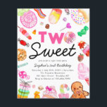 Billigt TWO SWEET Candy Kids Candyland Birthday Flygblad<br><div class="desc">Cute TWO SWEET Candy Land Kids Candyland Birthday Call</div>