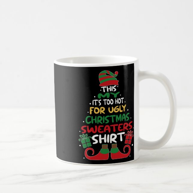 Billigt Ugly jul Sweaters Funny Julafton Manar Kvi Kaffemugg (Höger)