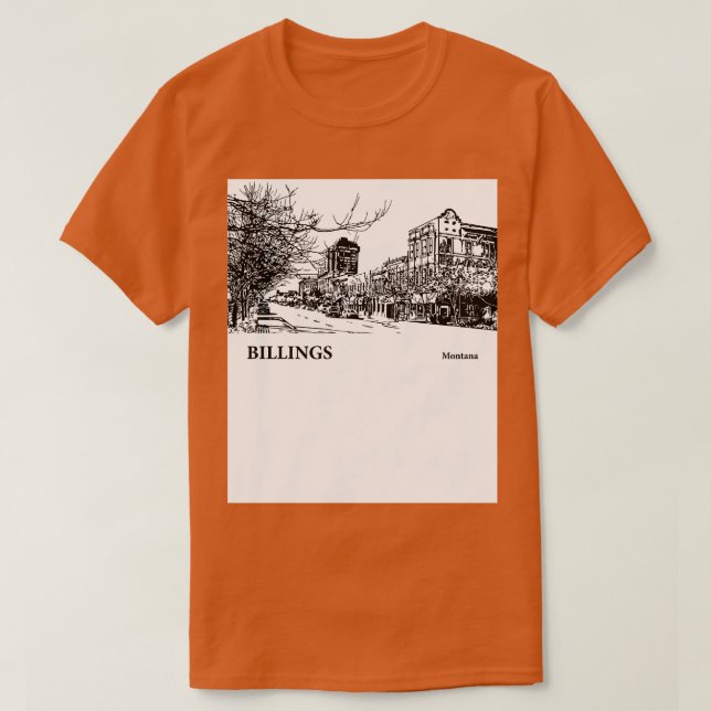 Billings Montana 1 T Shirt (Design framsida)