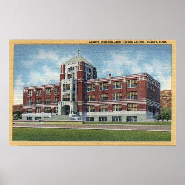 Billings, Montana - Östra Montana State Poster (Framsidan)
