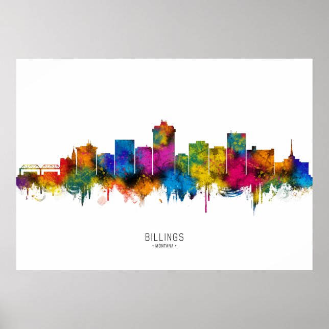 Billings Montana Skyline Poster (Framsidan)