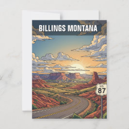 Billings Montana Travel Vykort