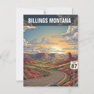 Billings Montana Travel Vykort