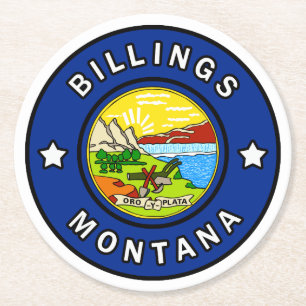 Billings Montana Underlägg Papper Rund