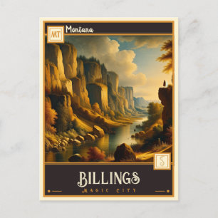 Billings, Montana VINTAGE Vykort