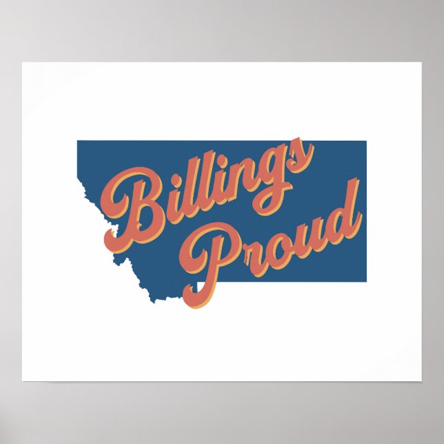Billings Stolt - Billings, Montana statlig tryck (Framsidan)