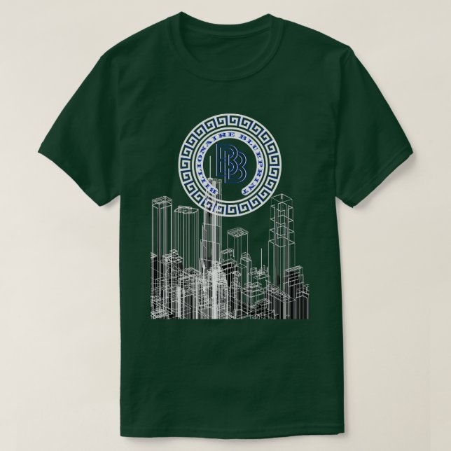 BILLIONAIRE BLUEPRINT SKYLINE T SHIRT (Design framsida)