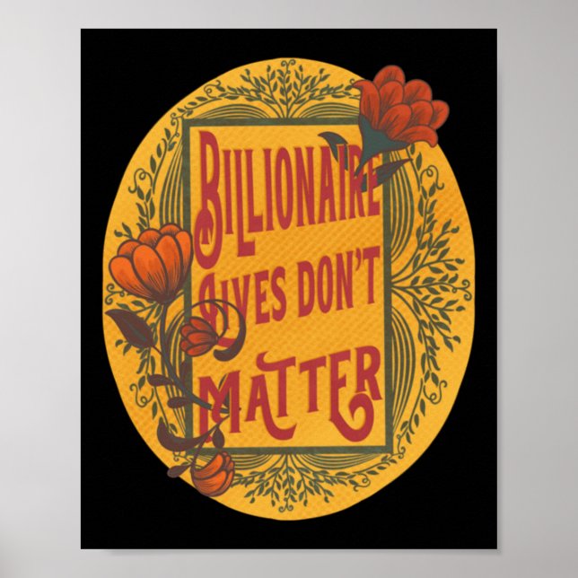 Billionaire Lives Sticker Poster (Framsidan)