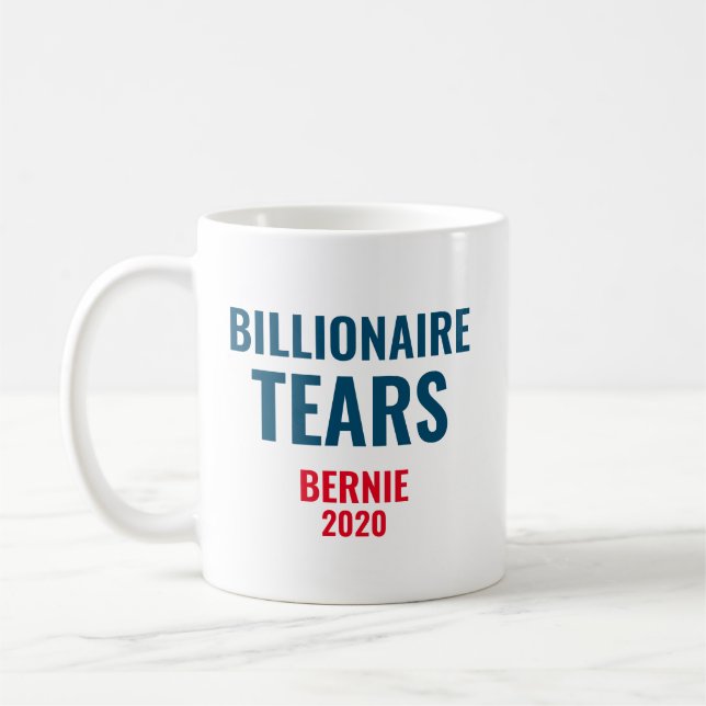 Billionaire Tårar Bernie Sanders 2020 Kaffemugg (Vänster)