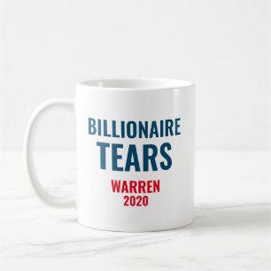 Billionaire Tårar Elizabeth Warren 2020 Kaffemugg