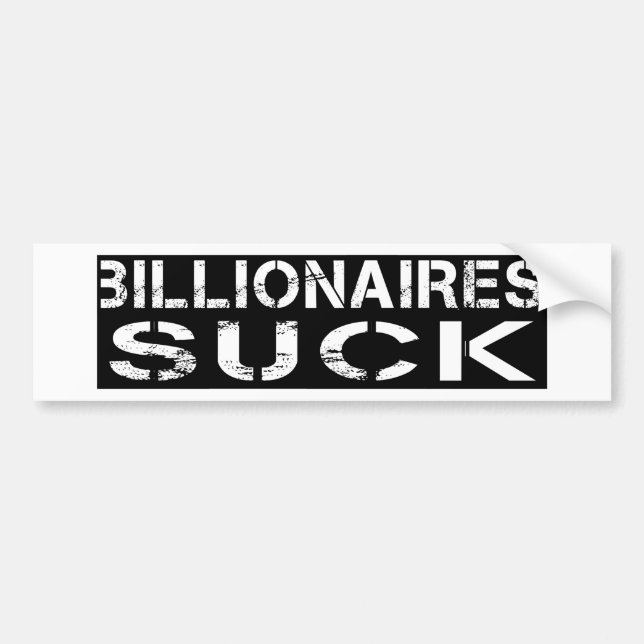 Billionaires Suck Bildekal (Framsidan)