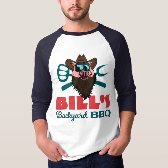Bill's Backyard BBQ - Ranglan Tee (Framsida)