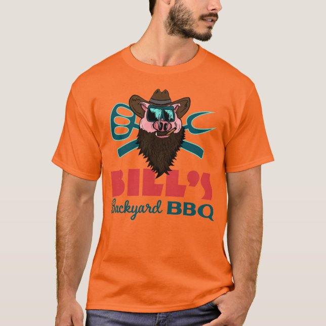 Bill's Backyard BBQ - TShirt T Shirt (Framsida)