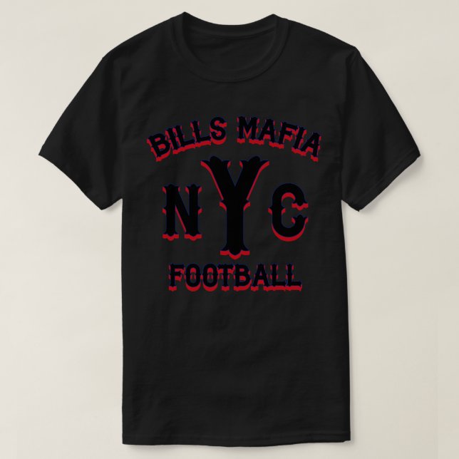 Bills Mafia NYC Black T Shirt (Design framsida)