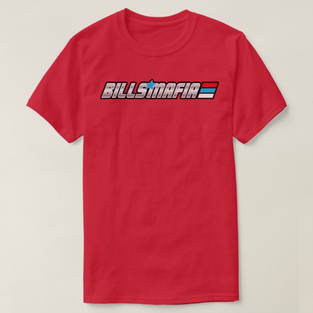 Bills Mafia Typografi T Shirt (Design framsida)
