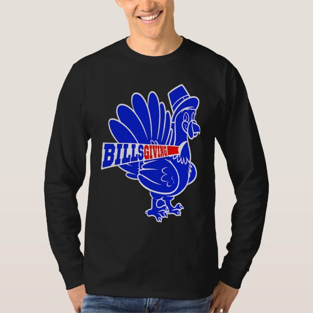 BillsGiving Happy Thanksgiving Football T Shirt (Framsida)