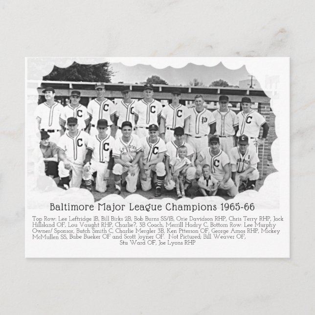 BILLY BIRKS 1965-66 BASEBALL - Postcar Vykort (Framsida)
