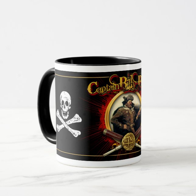 Billy Bones Pirat Coffee Mugg (Framsida vänster)