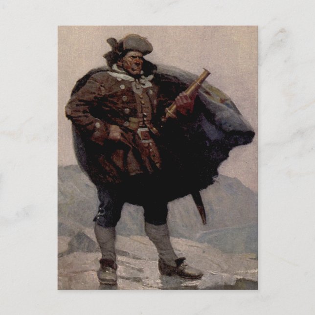 “Billy Bones” Sjökaparskildring av NC Wyeth Vykort (Framsida)