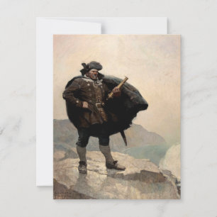 Billy Bones, Treasure Island by N. C. Wyeth Anteckningskort