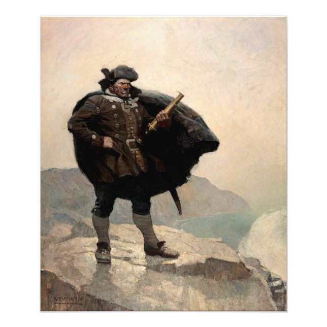 Billy Bones, Treasure Island by N. C. Wyeth Fototryck (Framsidan)