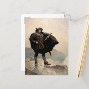 Billy Bones, Treasure Island by N. C. Wyeth Helg Vykort