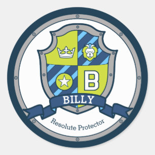 Billy brev B namn betyder heralkemskölbarn Runt Klistermärke