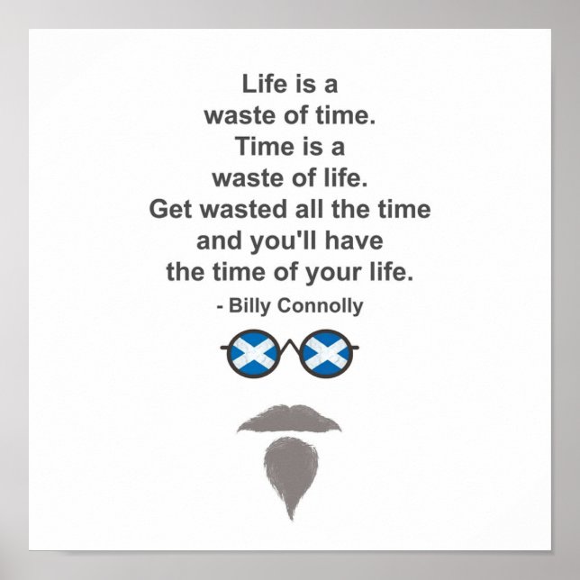 Billy Connolly-glasögon och citat Poster (Framsidan)