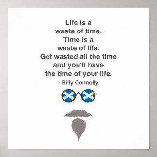 Billy Connolly-glasögon och citat Poster