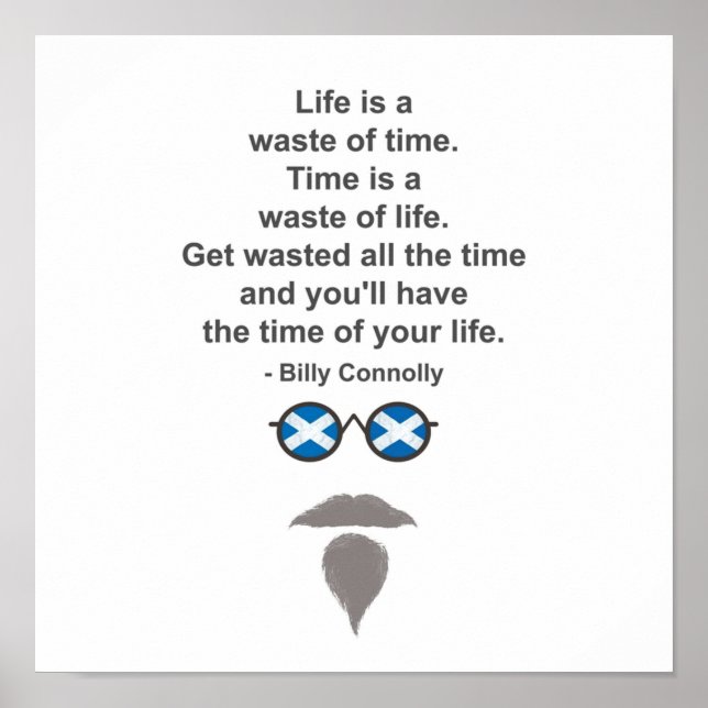 Billy Connolly-glasögon och citat Poster (Framsidan)