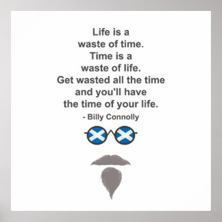 Billy Connolly-glasögon och citat Poster