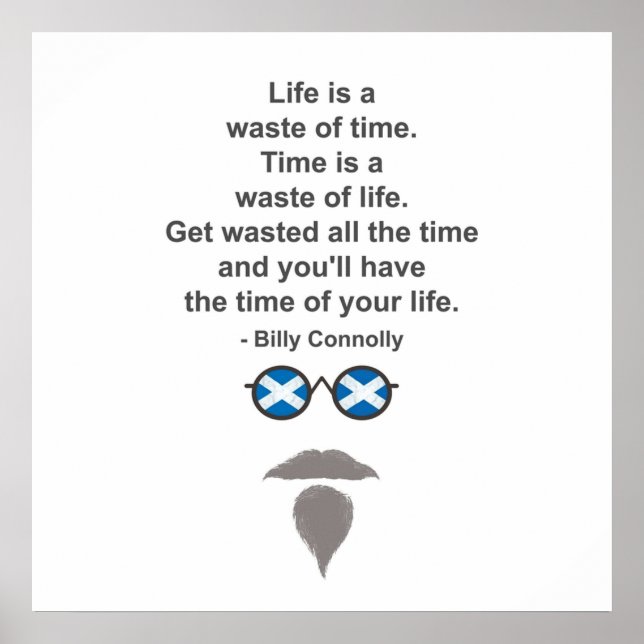 Billy Connolly-glasögon och citat Poster (Framsidan)