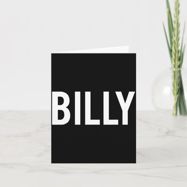 Billy - Cool New Funny Name Fan Gift Tee  Kort (Framsida)