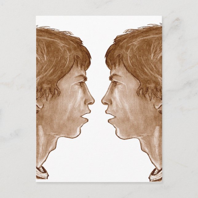 Billy? Dubbla Profile Porträtt 2004 Vykort (Framsida)