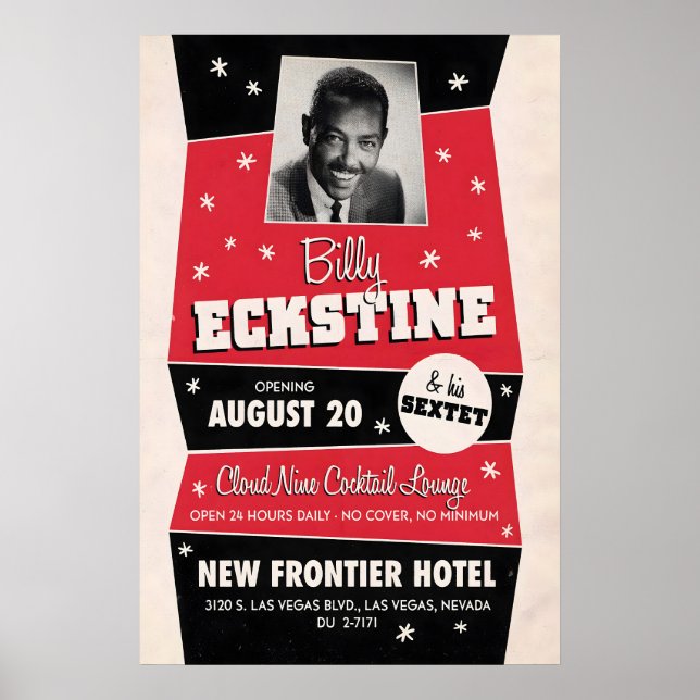 Billy Eckstine jazzaffisch - Inget omslag, ingen m Poster (Framsidan)