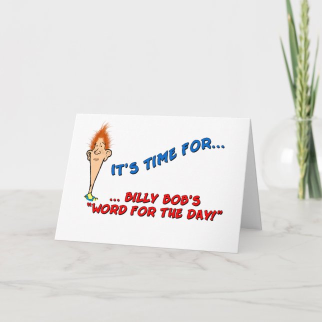 Billy egennamn ord för Dag-Födelsedagen Kort (Framsida)