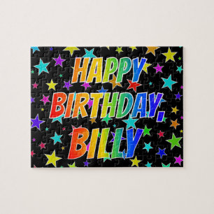 "BILLY" Första Namn, Roligten "GRATTIS PÅ FÖDELSED Pussel