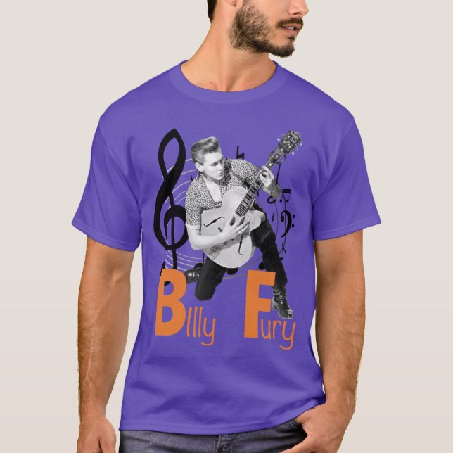 Billy Fury beat retro friends T Shirt (Framsida)