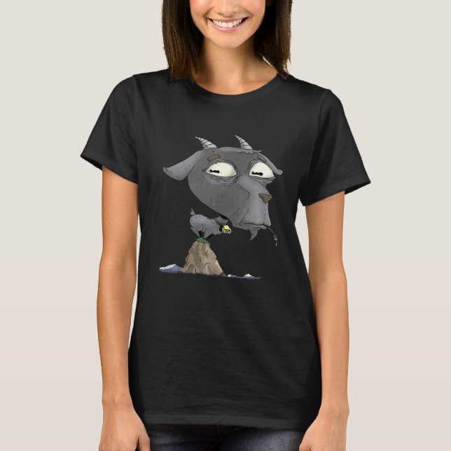 Billy Goat på ett berg överst T Shirt (Framsida)