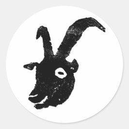 Billy Goat Potato Print Runt Klistermärke
